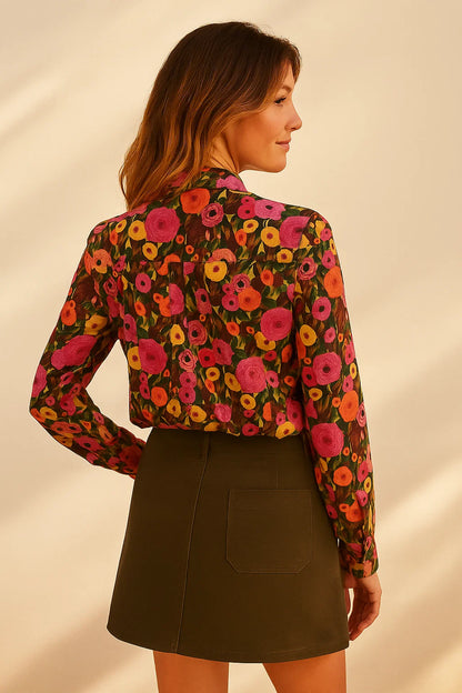 Chemise Imprimée Rose