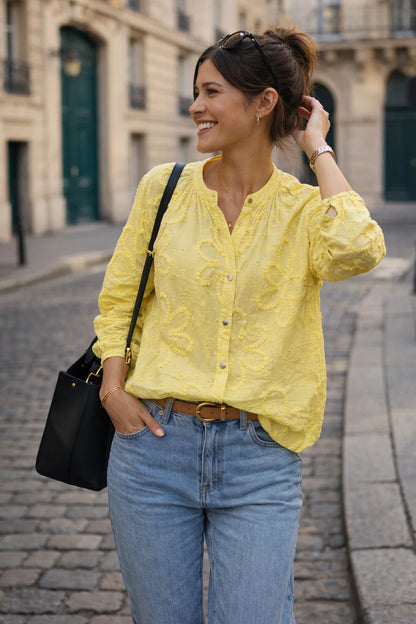 Chemise Broderie Fleur