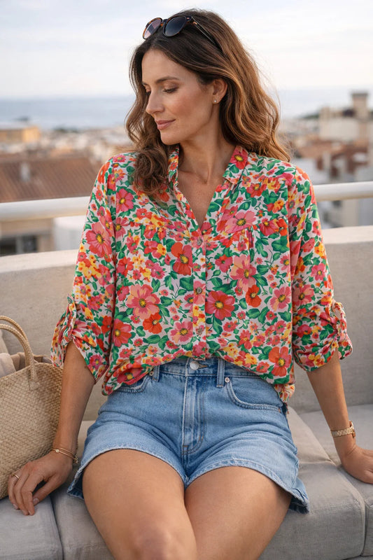 Chemise Fleurs Colorées