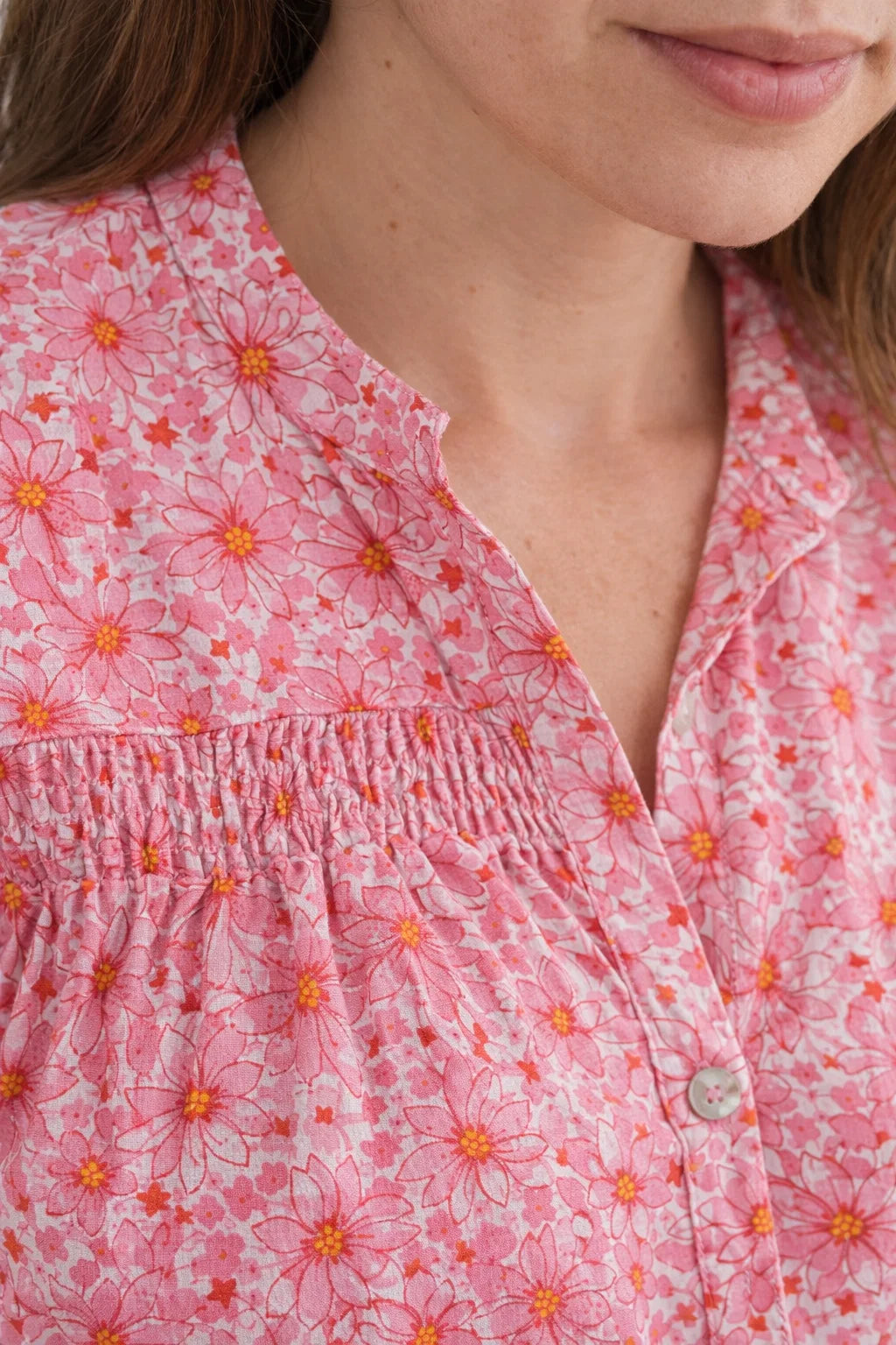 Chemise Fleurie Rose Elena