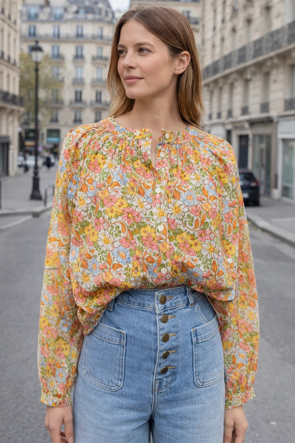 Chemise Fleurs Vintage