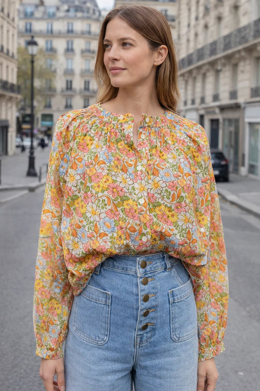 Chemise Fleurs Vintage