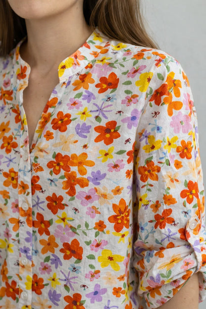 Chemise Liberty Floral Orange