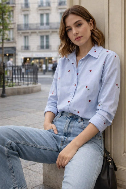 Chemise Imprimée Cerises