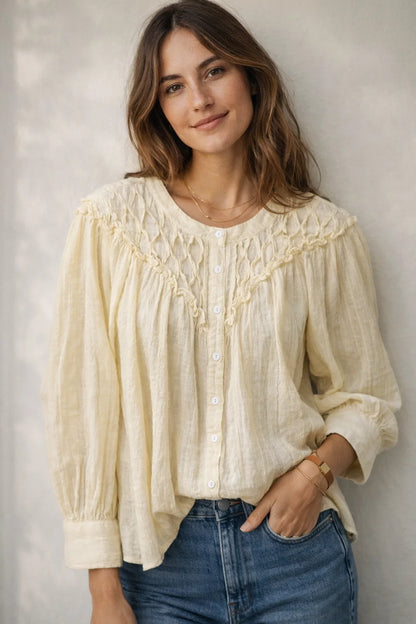 Chemise Détails Smockés