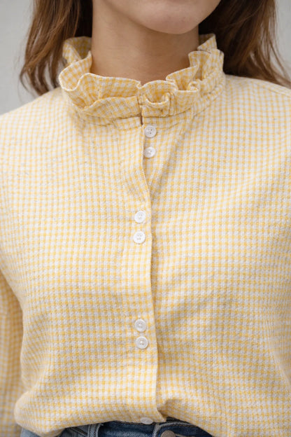 Chemise Vichy Col Volant