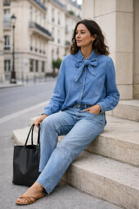 Chemise Jean Col Noué