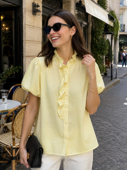 Chemise Vichy Manches Bouffantes