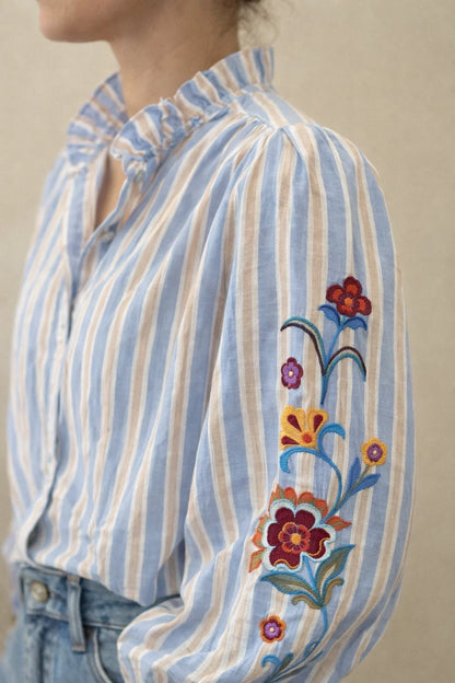 Chemise Rayée Esprit Folk