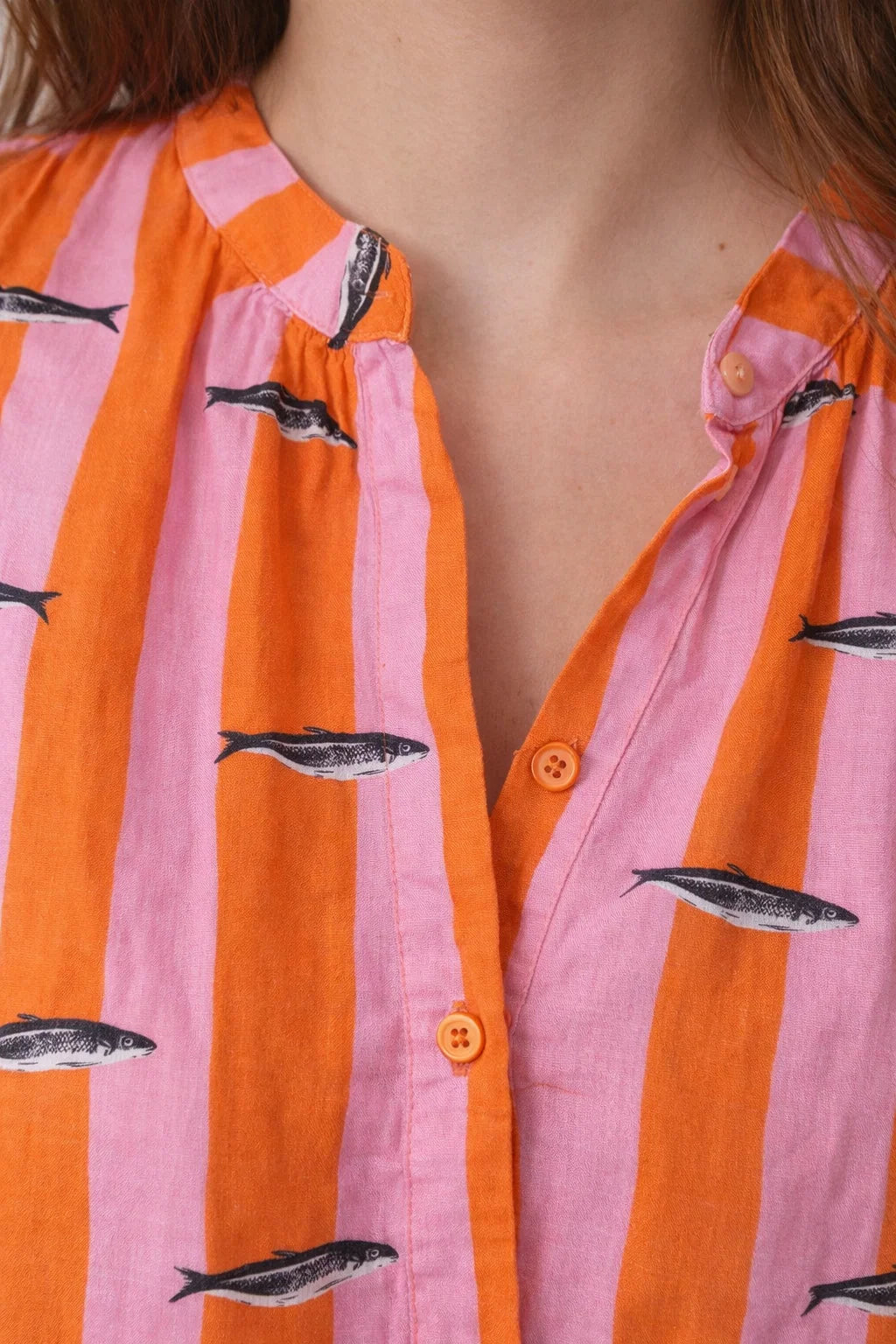 Chemise Rayée Poissons