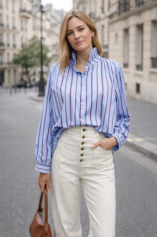 Chemise Rayée Bleue