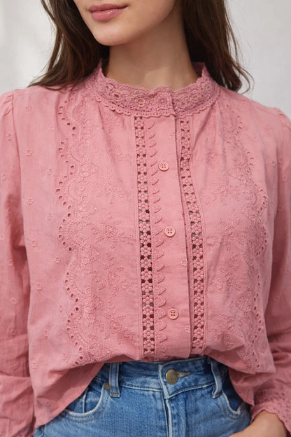 Chemise Rose Dentelle