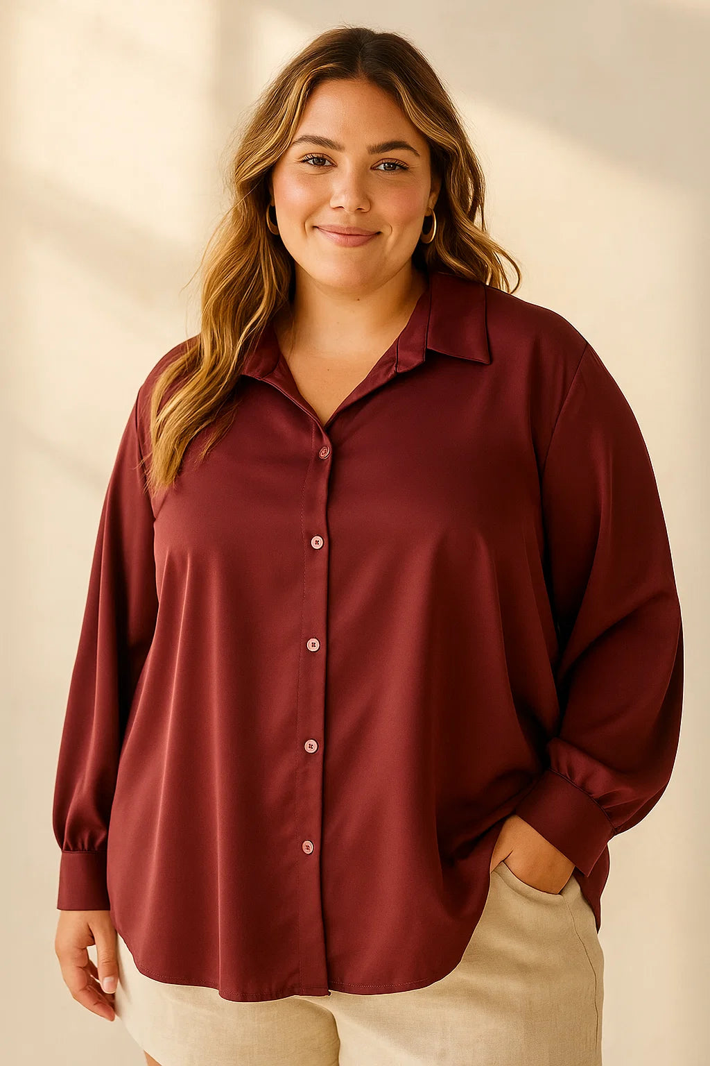 Chemise Fluide Dos Plissé - TU du 44 au 50