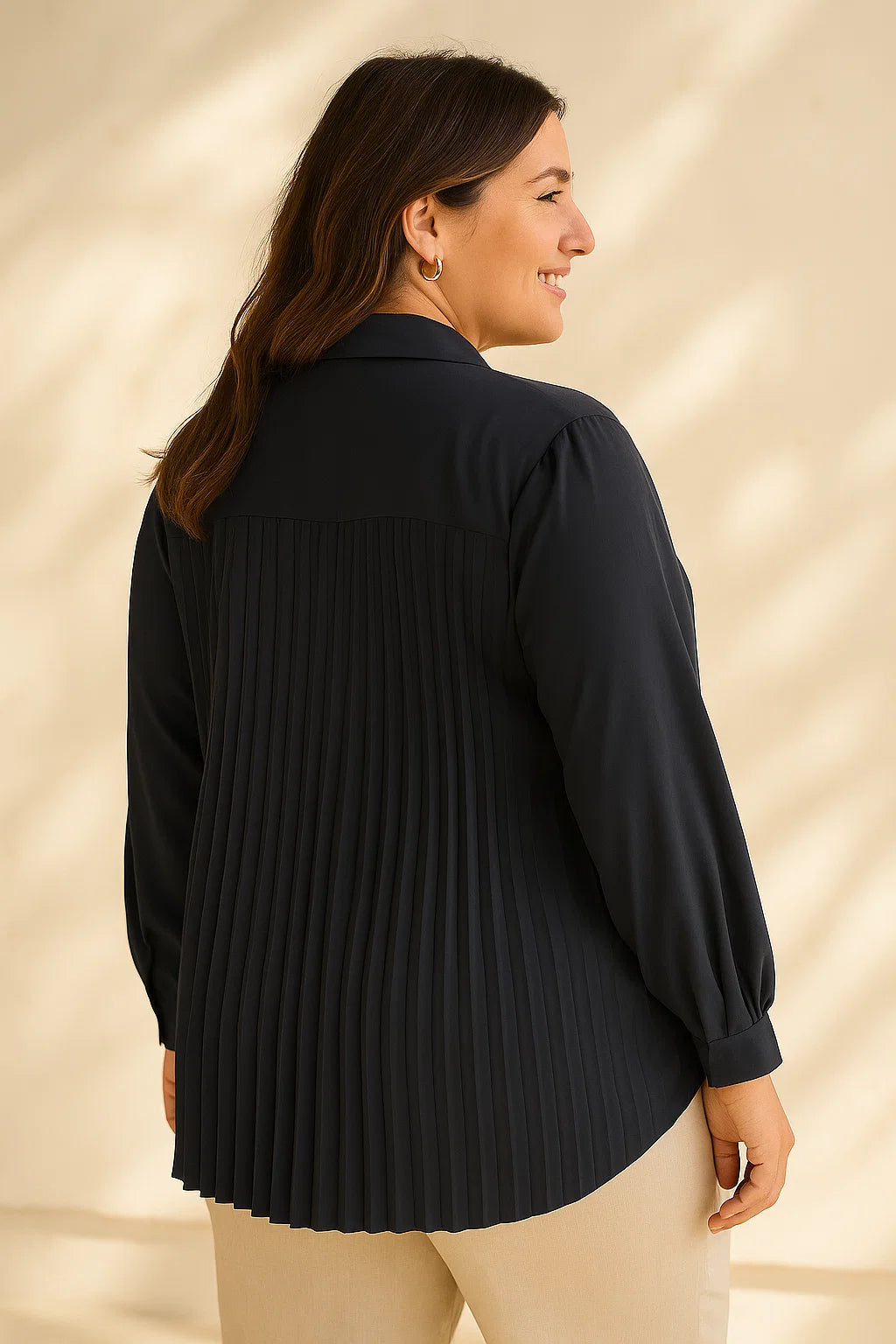 Chemise Fluide Dos Plissé - TU du 44 au 50