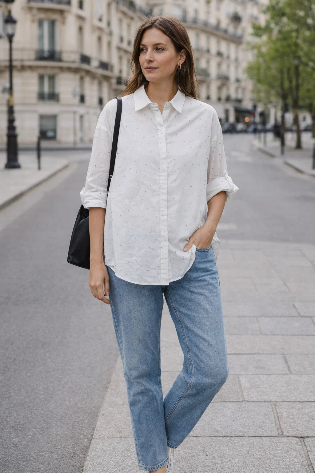 Chemise Strass Coton