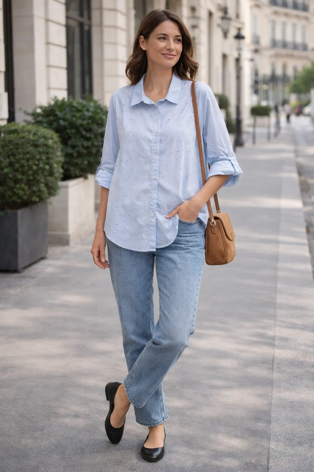 Chemise Strass Coton