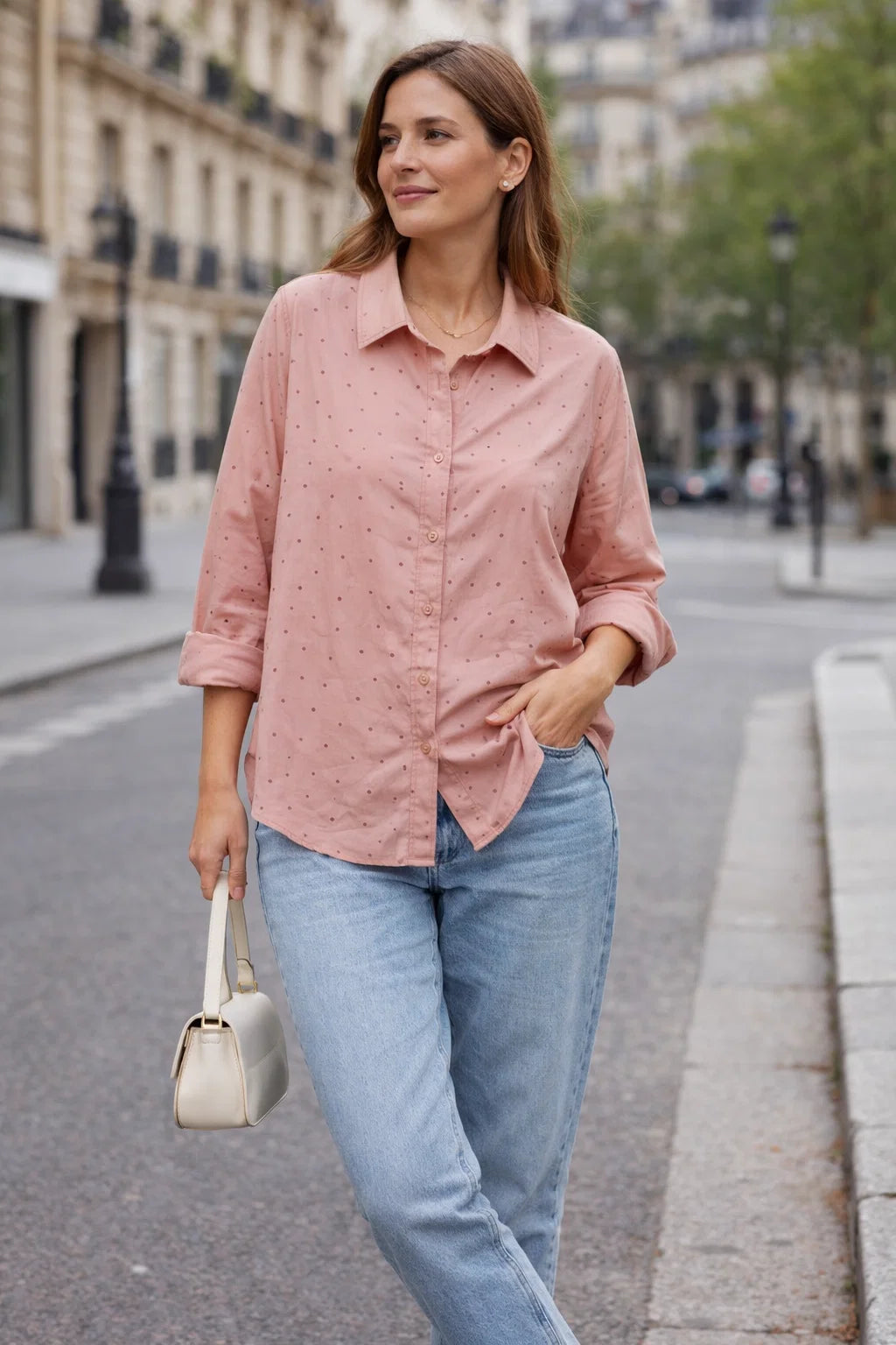 Chemise Strass Coton