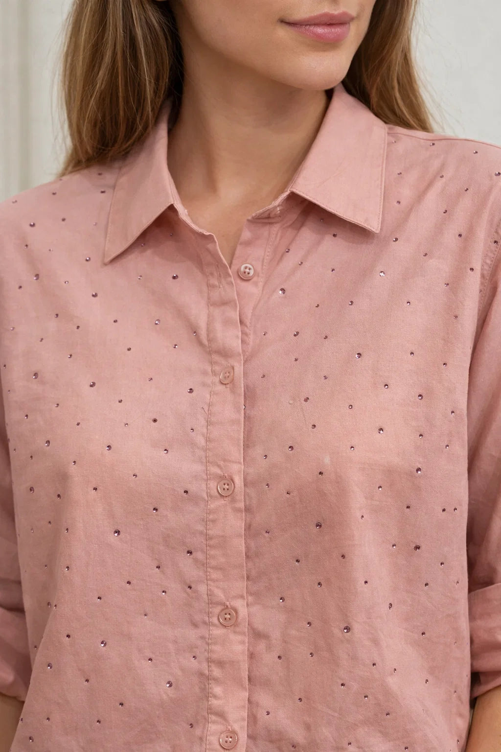 Chemise Strass Coton