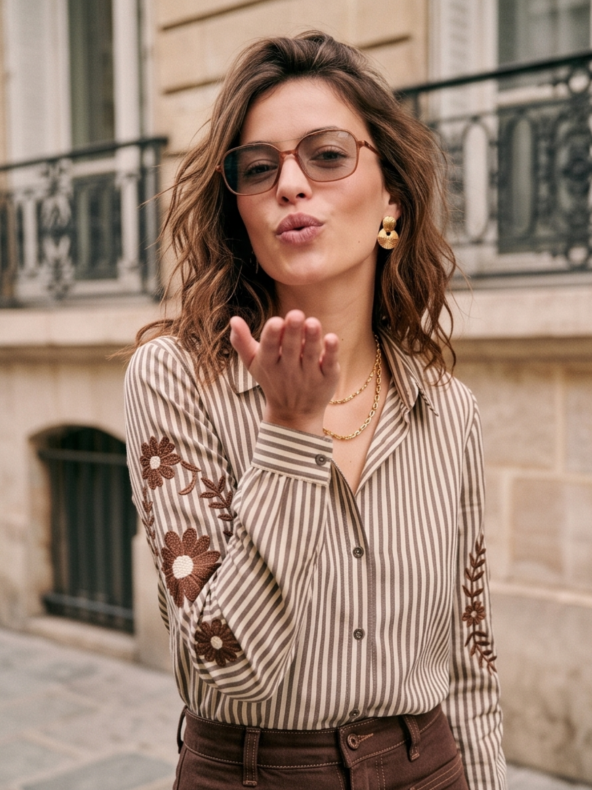 Chemise Agathe - Brodée Bicolore