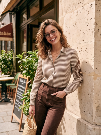 Chemise Agathe - Brodée Bicolore