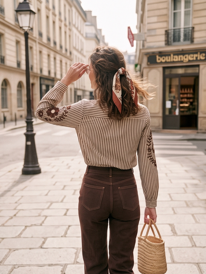 Chemise Agathe - Brodée Bicolore
