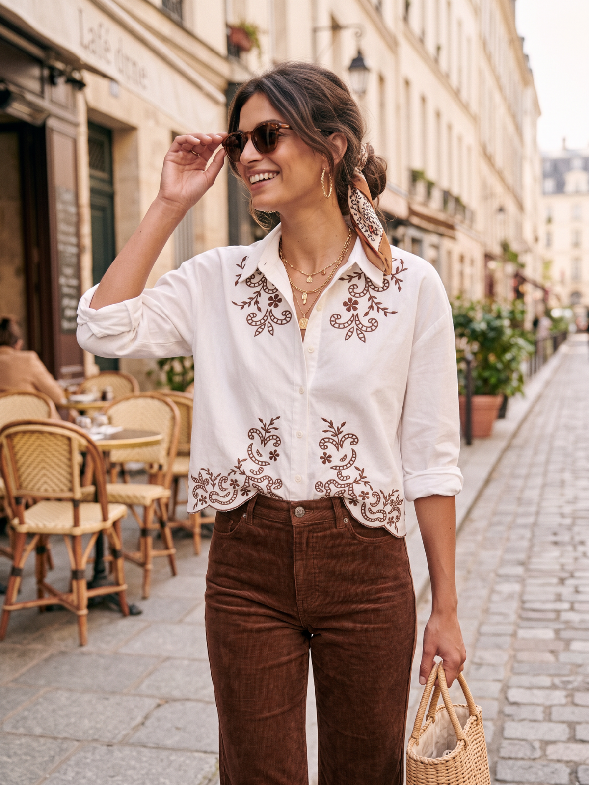 Chemise Margaux - Blanche Boutonnée