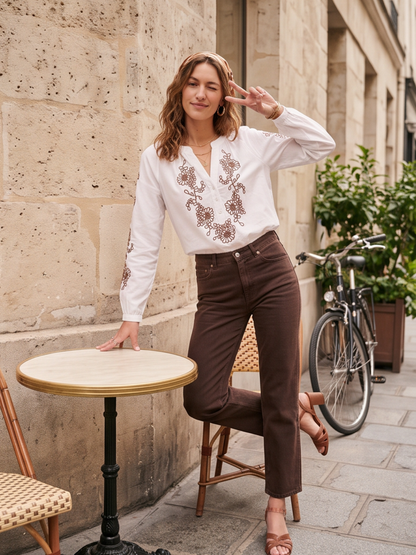 Chemise Héloïse - Blanche Manches Longues