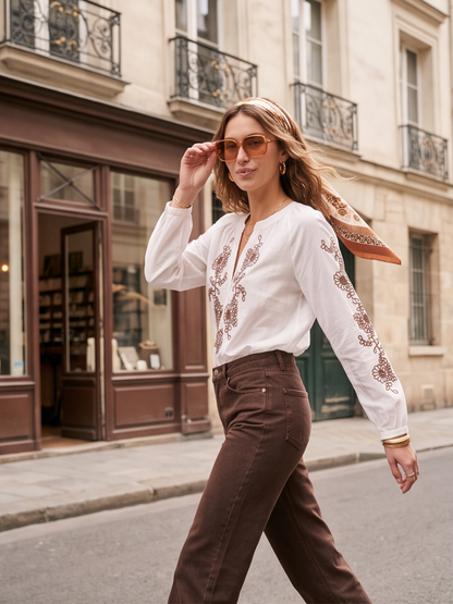 Chemise Héloïse - Blanche Manches Longues