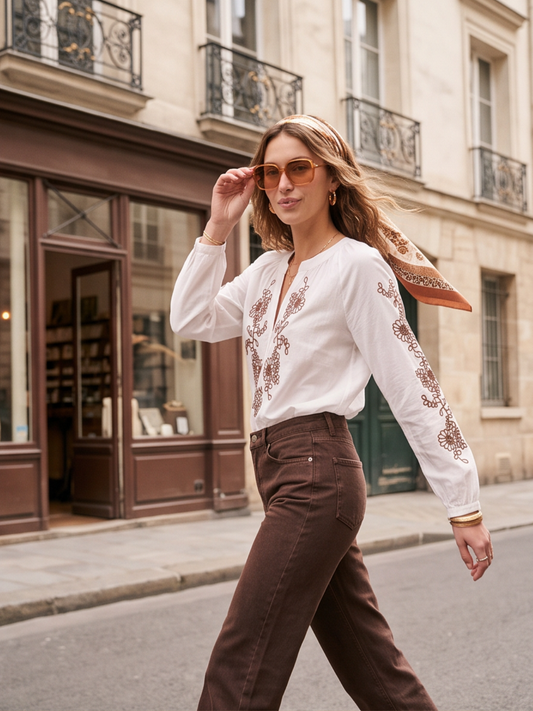 Chemise Héloïse - Blanche Manches Longues