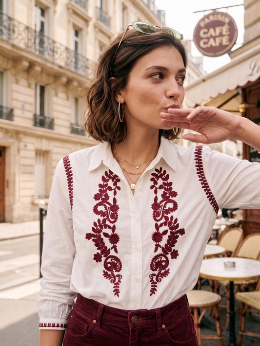 Chemise Garance - Bordeaux Brodée