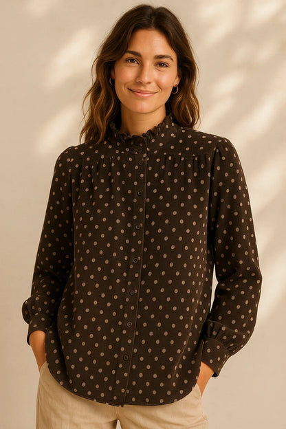 Chemise Velours Pois