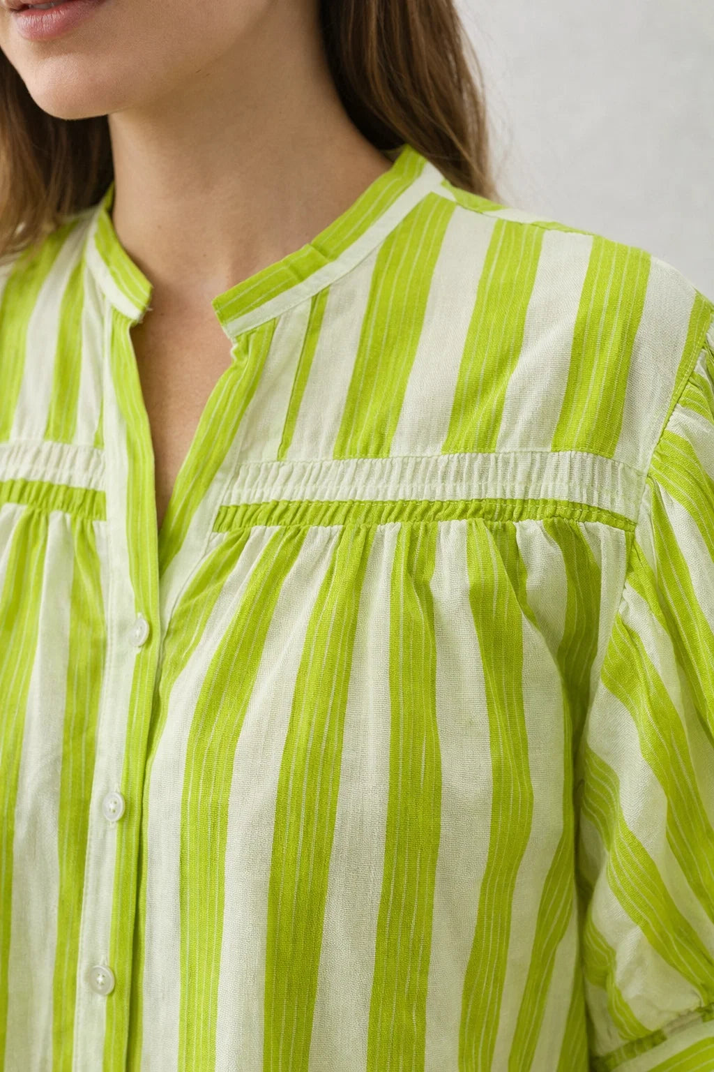 Chemise Green Stripe
