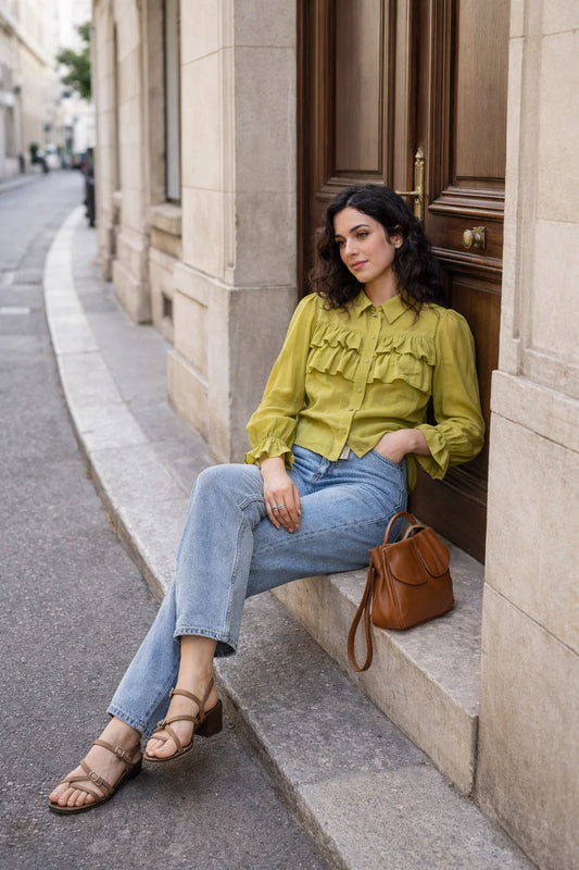 Chemise Vert Olive ou Fuchsia