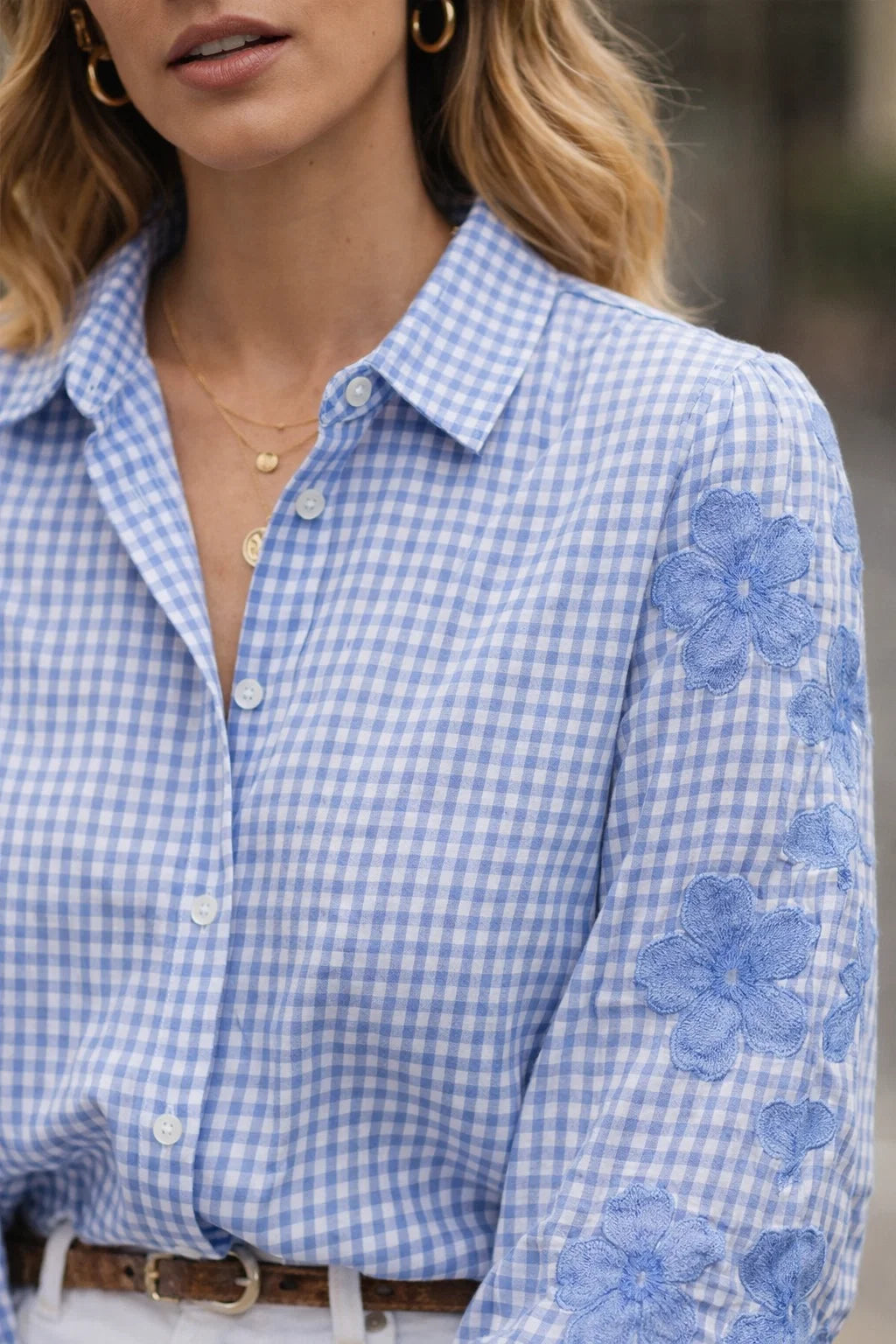 Chemise Vichy Fleurie