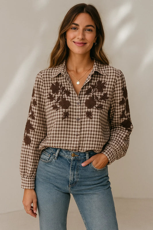 Chemise Vichy Fleurie