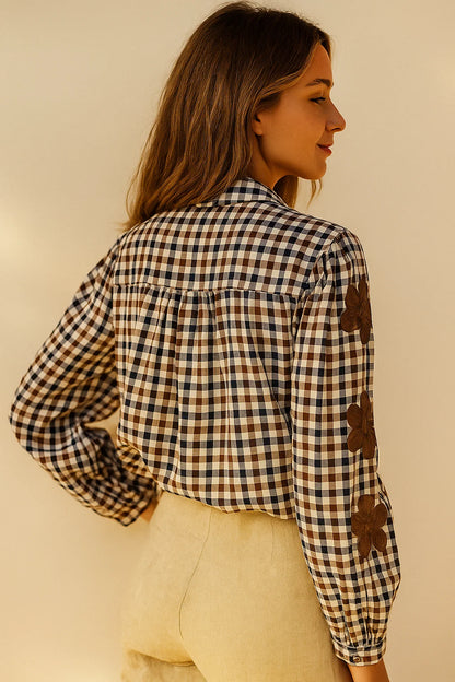 Chemise Vichy Brodée