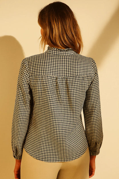Chemise Vichy Brodée