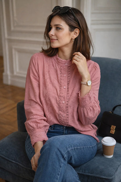 Chemise Rose Dentelle