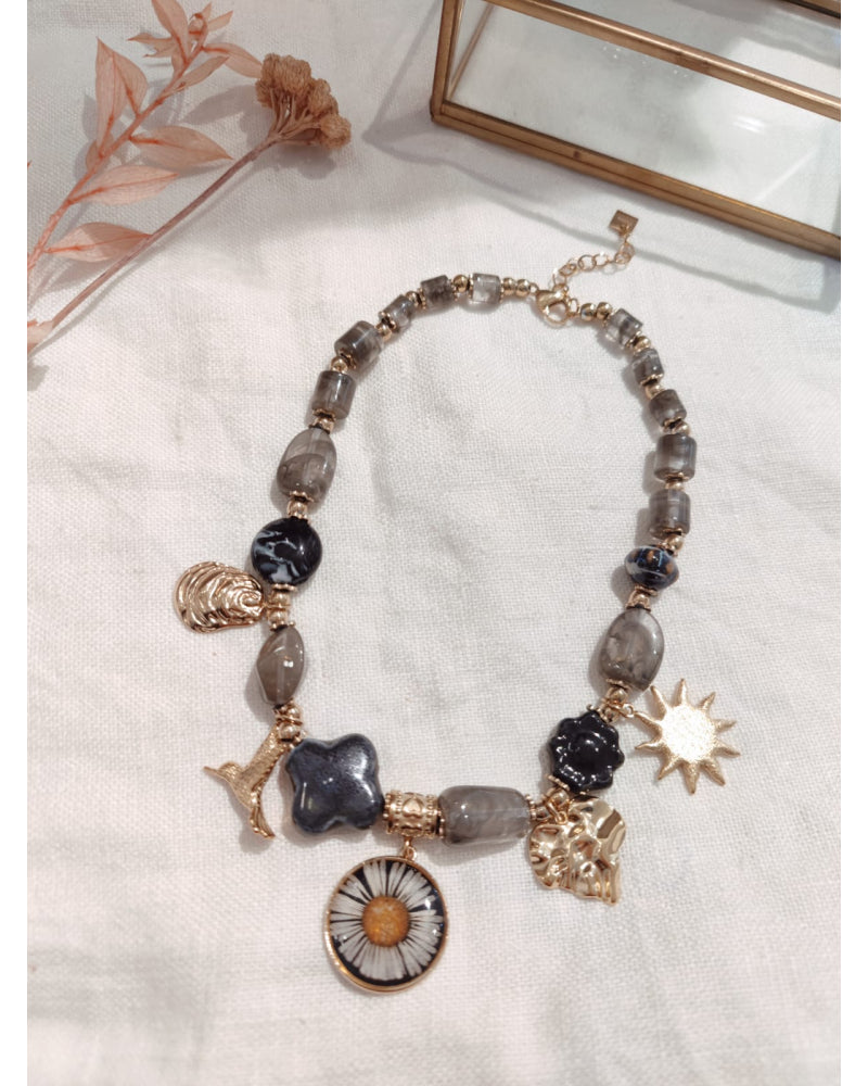 Collier Fleurs Séchées