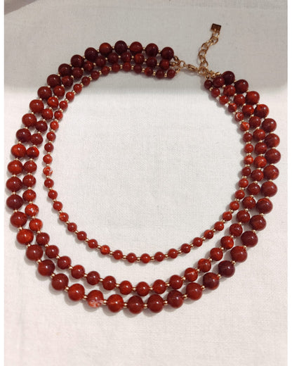 Collier Multi-Rangs Résine