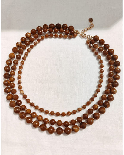 Collier Multi-Rangs Résine