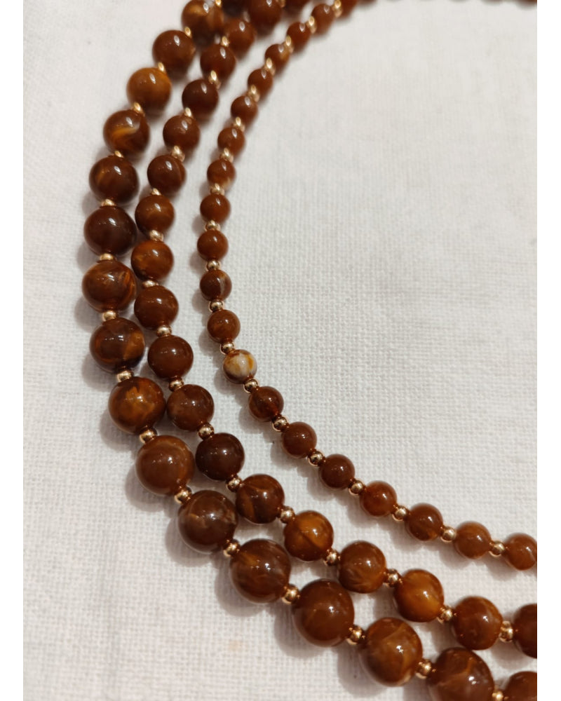 Collier Multi-Rangs Résine