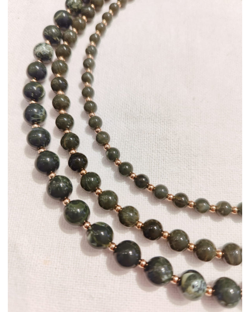 Collier Multi-Rangs Résine
