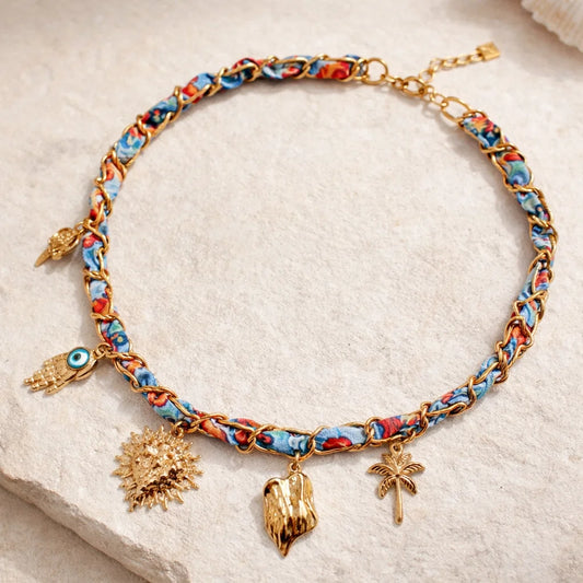 Collier Chaîne Tissu