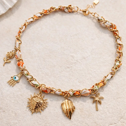 Collier Chaîne Tissu