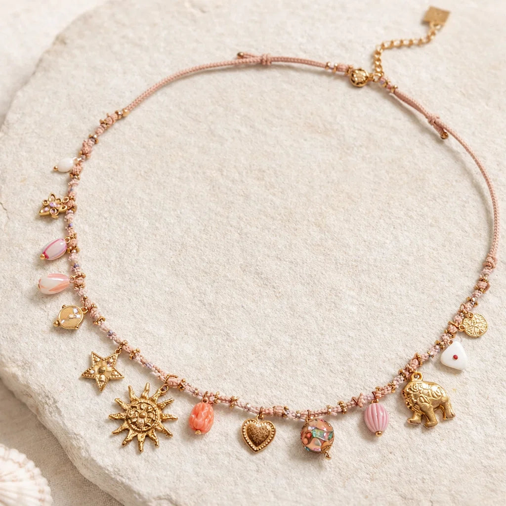 Collier Breloques Soleil