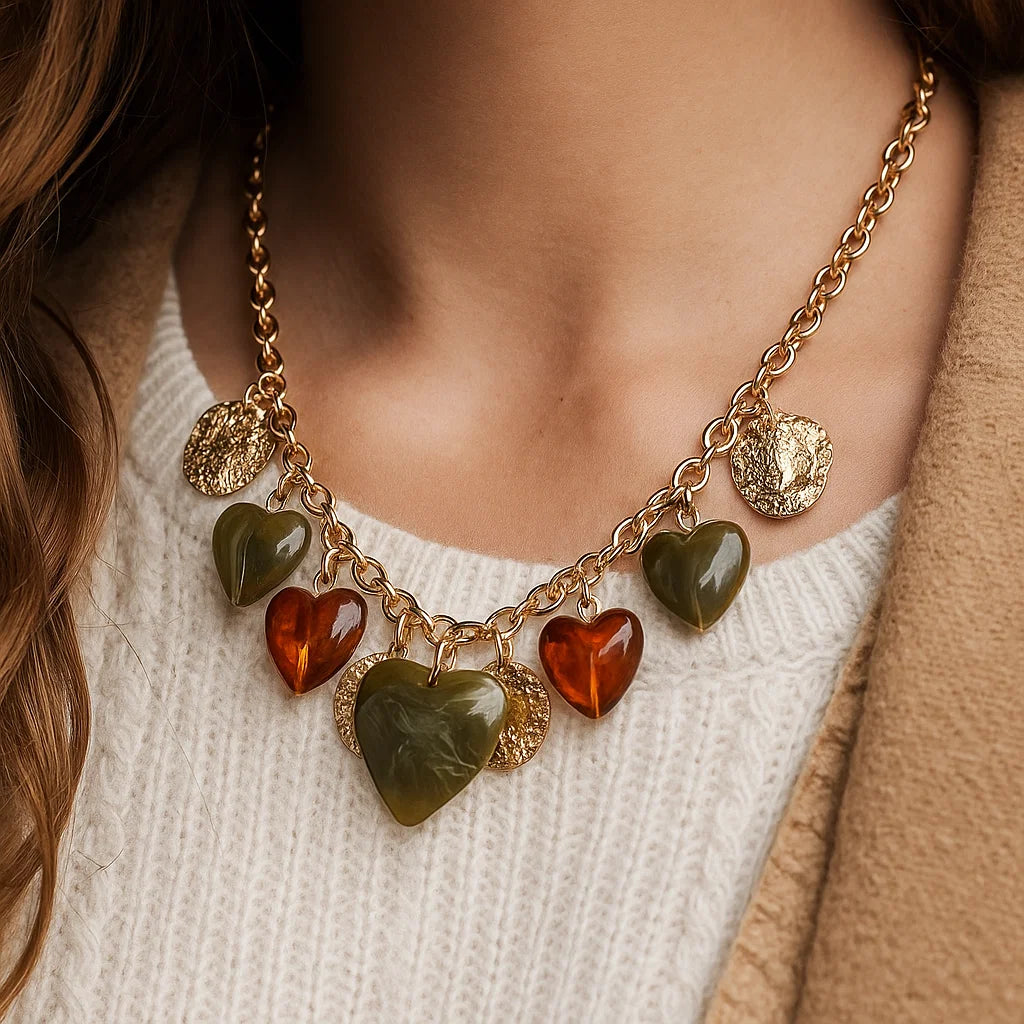 Collier Doré Cœurs