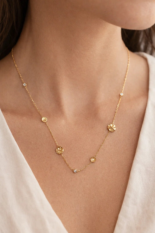 Collier Martelé Doré