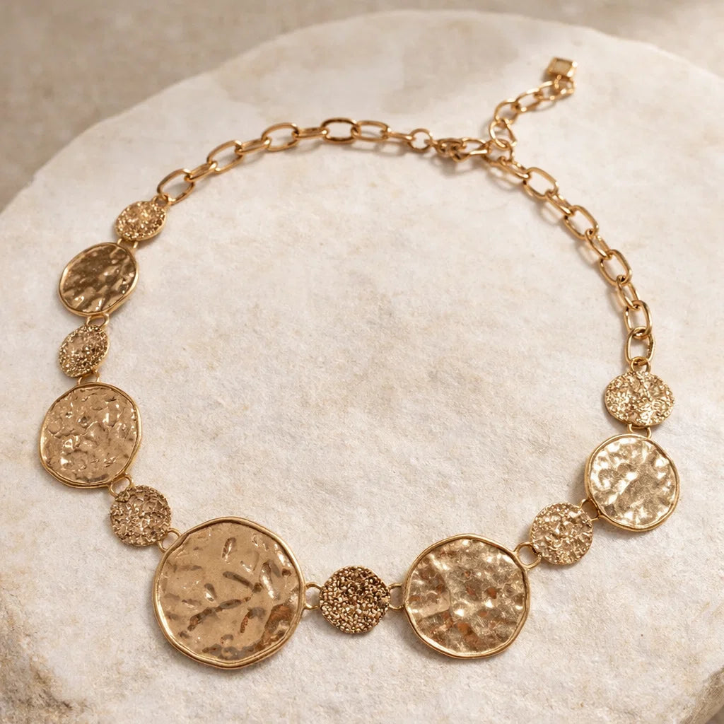 Collier Médaillons Dorés