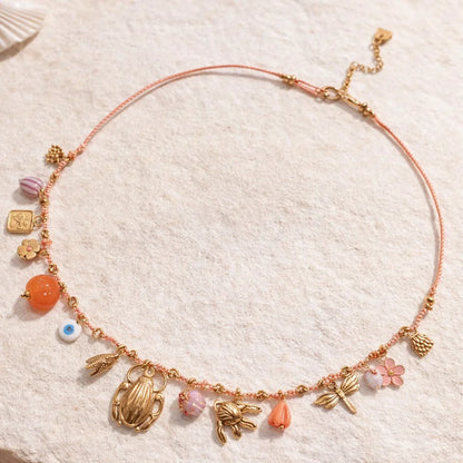 Collier Breloques Scarabée